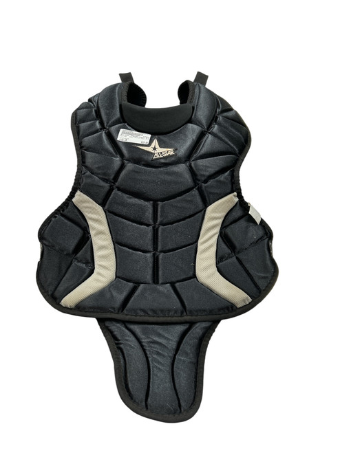 Vist Large View of Product Image Which is Used All Star CP912PS CHEST 9-12 Catchers Chest Protector Black Junior