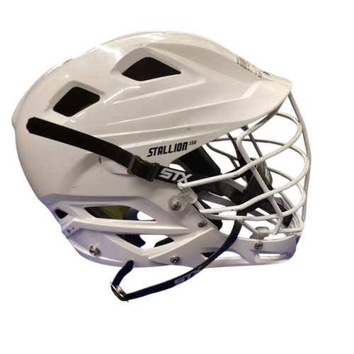 Vist Large View of Product Image Which is Used STX STALLION 100 Lacrosse Helmet White M/L