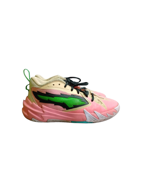 Vist Large View of Product Image Which is Used Puma Basketball Shoes Y Pink Junior 04