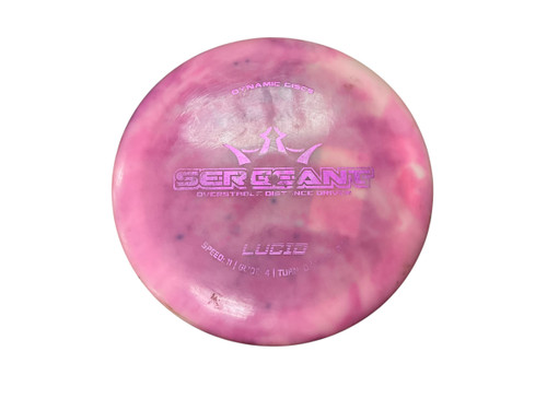Vist Large View of Product Image Which is USED Dynamic Discs LUCID SERGEANT Disc Golf Driver Pink 174g