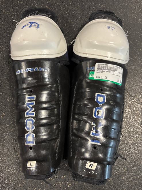 Vist Large View of Product Image Which is Used Hespeler DOMI SG 11 Junior Shin Guards None 11"