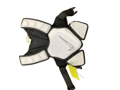 Vist Large View of Product Image Which is Used Nike VAPOR ELITE Lacrosse Shoulder Pads White MD