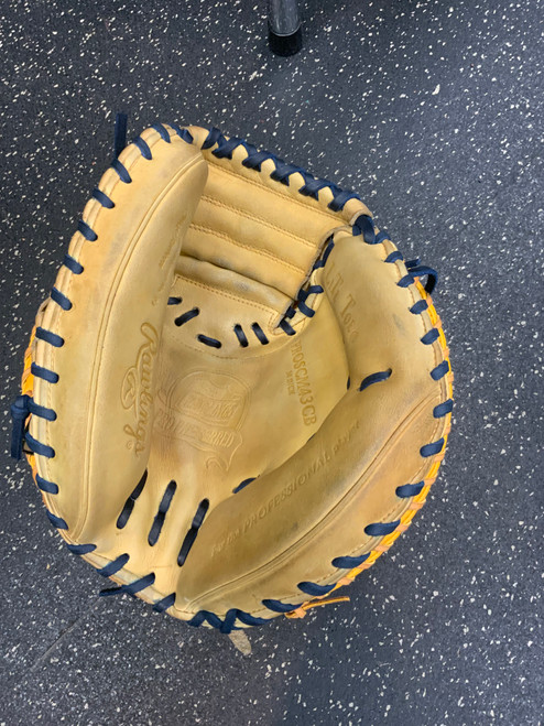 Vist Large View of Product Image Which is Used Rawlings PRO PREFERRED PROSCM43 BB/SB Catchers RH Throw Black And Tan 34"