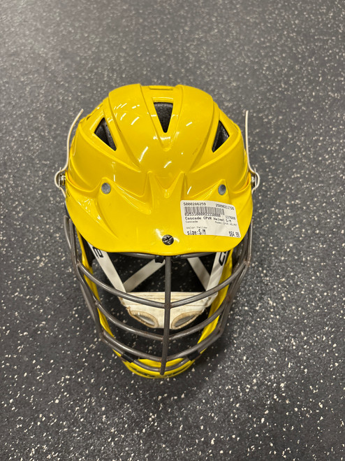 Vist Large View of Product Image Which is Used Cascade CPVR HELMET Lacrosse Helmet Yellow S/M
