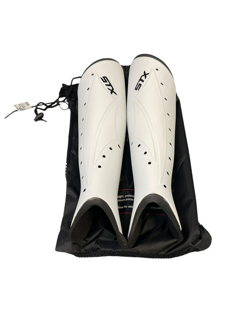 Vist Large View of Product Image Which is Used STX HINDER FH Shin Guards White 13"