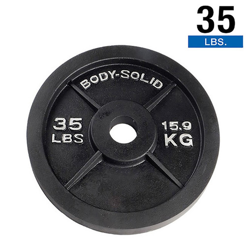 Vist Large View of Product Image Which is Body Sport OPB Cast Iron 2" Olympic Plate 35lb #OSB35