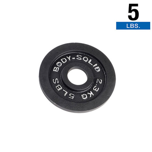 Vist Large View of Product Image Which is Body Sport OPB Cast Iron 2" Olympic Plate 5lb #OSB05