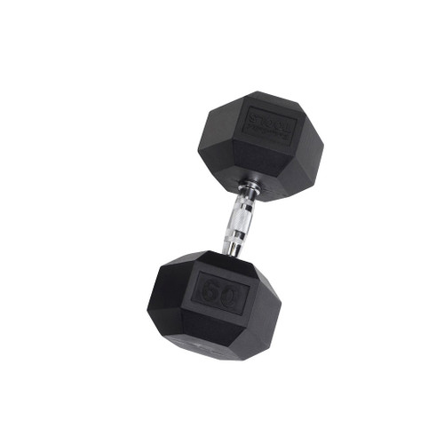 Vist Large View of Product Image Which is Body Solid SDR Rubber Hex Dumbbell 60lb #SDR60