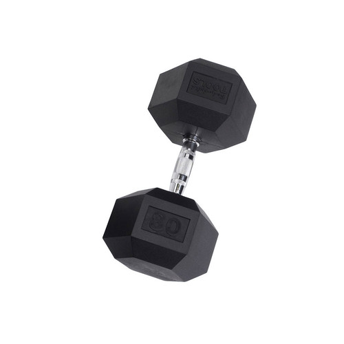 Vist Large View of Product Image Which is Body Solid SDR Rubber Hex Dumbbell 80lb #SDR80