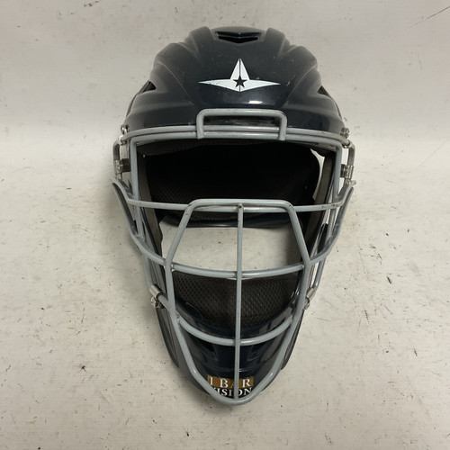 Vist Large View of Product Image Which is Used All-Star MVP2500-1 Catchers Helmet w/Mask Navy Blue L/XL