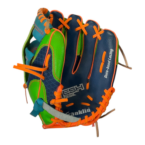 Vist Large View of Product Image Which is Used Franklin MESH TEK BB/SB Glove RH Throw Navy Blue 9 1/2"