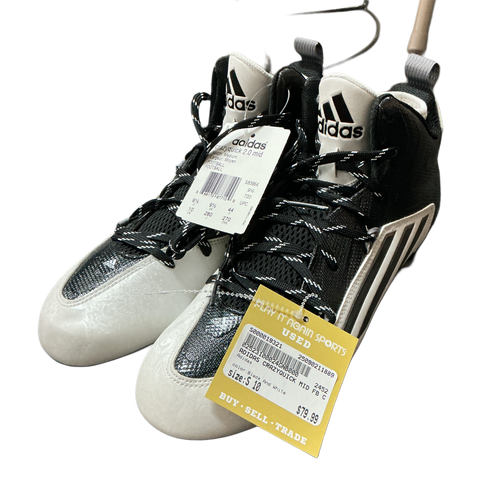 Vist Large View of Product Image Which is Used Adidas Adult FB Cleats Black And White Senior 10