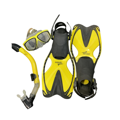 Vist Large View of Product Image Which is Used Speedo Underwater Fins Yellow S/M