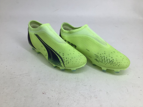 Vist Large View of Product Image Which is Used Puma ULTRA MATCH LACELESS JR 4.5 CLEAT Soccer Cleats Optic Yellow Junior 04.5