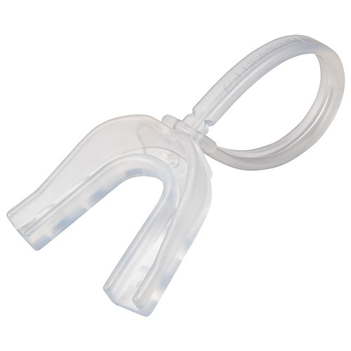 Vist Large View of Product Image Which is NEW CHAMPRO ADULT BOIL-AND-BITE STRAPPED MOUTHGUARD (CLEAR)