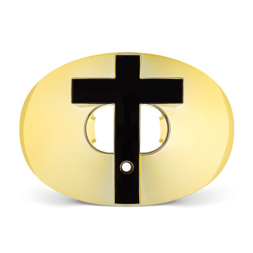 Vist Large View of Product Image Which is New 3D CHROME CROSS GLD/BLK