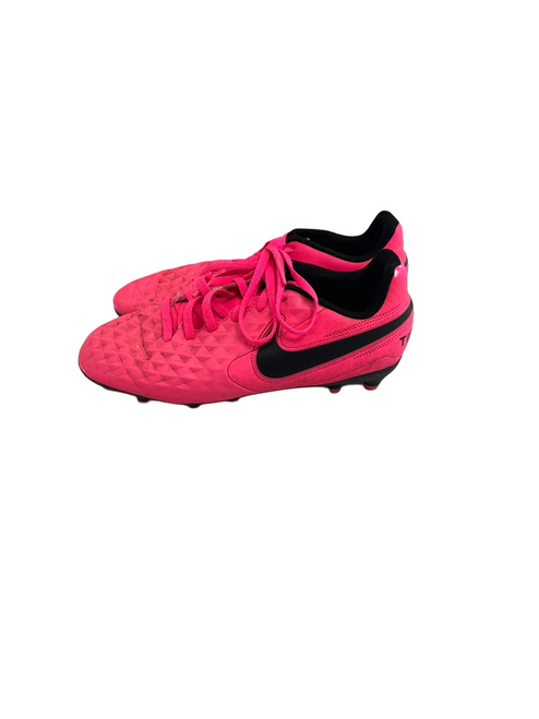 Vist Large View of Product Image Which is Used Nike Tiempo Jr 4.5 Pink Soccer Cleats