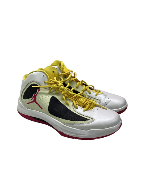 Vist Large View of Product Image Which is Used Jordan Running/X-Train Shoes M White And Optic Yellow Senior 12
