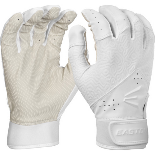 Vist Large View of Product Image Which is New Easton FUNDAMENTAL FP BB/SB Batting Gloves White And White LG