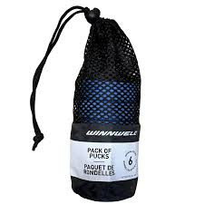 Vist Large View of Product Image Which is Winnwell Blue Puck Bag 6pk
