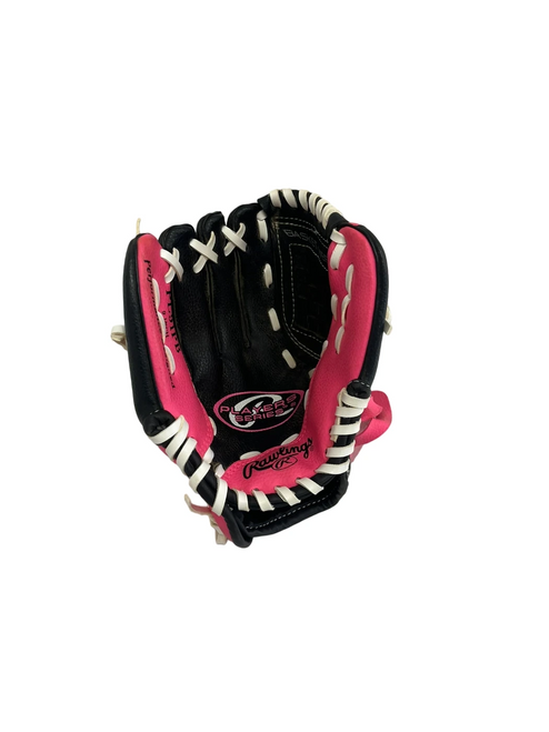 Vist Large View of Product Image Which is Used Rawlings Players Series 9" Black and Pink TBal Glove
