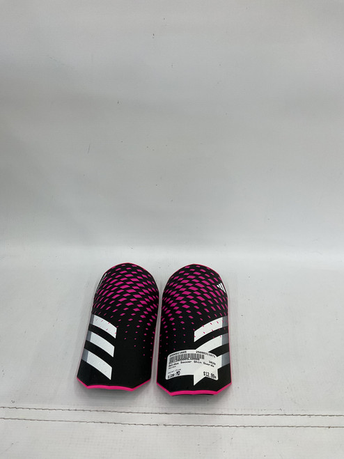 Vist Large View of Product Image Which is Used Adidas Soccer Shin Guards Adult Pink MD