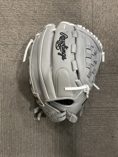 Vist Large View of Product Image Which is Used Rawlings GG ELITE GGEFP125BG BB/SB Glove RH Throw Grey 12 1/2"