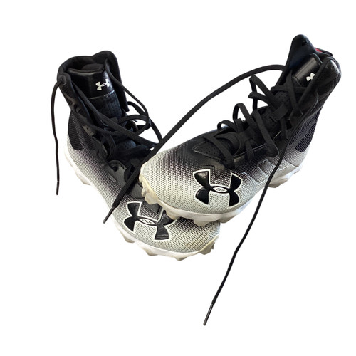 Vist Large View of Product Image Which is Used Under Armour Jr FB Cleats Black Junior 03