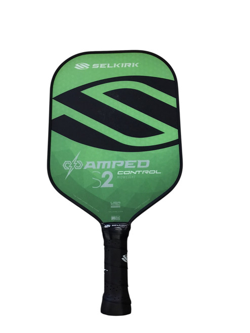 Vist Large View of Product Image Which is Used Selkirk AMPED S2 CONTROL Pickleball Racquet Green