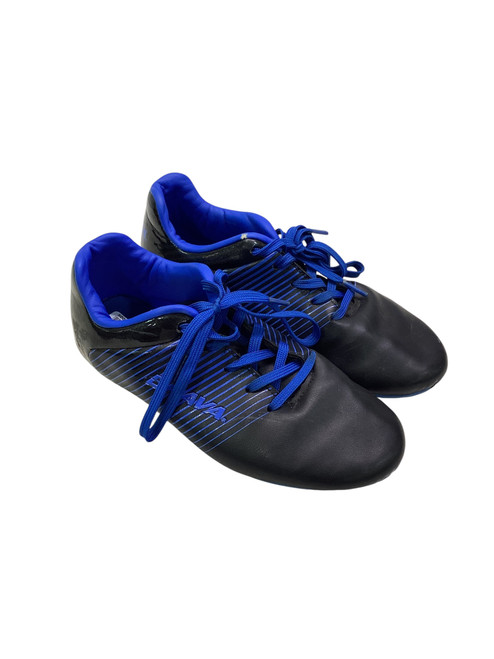 Vist Large View of Product Image Which is Used Brava Soccer Cleats Black And Royal Blue Junior 03.5