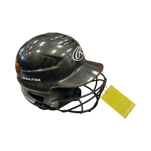 Vist Large View of Product Image Which is Rawlings Batting Helmet w/Mask Black SM