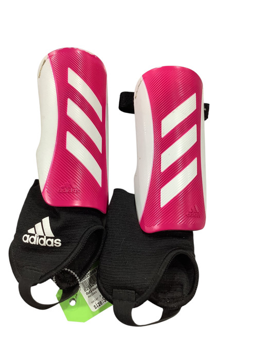 Vist Large View of Product Image Which is Used Adidas Soccer Shin Guards Youth Pink SM