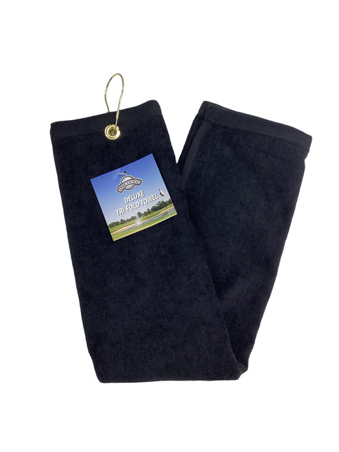 Vist Large View of Product Image Which is New TRI FOLD TOWEL BLACK