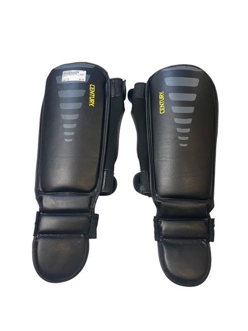 Vist Large View of Product Image Which is Used Century Martial Arts Shin Pads Black L/XL