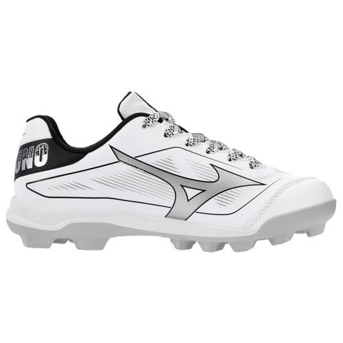 Vist Large View of Product Image Which is New Mizuno Baseball/Softball Cleats White/Silver 5.5