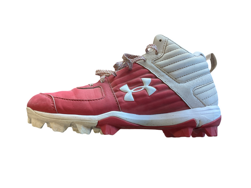 Vist Large View of Product Image Which is Used Under Armour BB CLEATS BB/SB Cleats White Junior 05