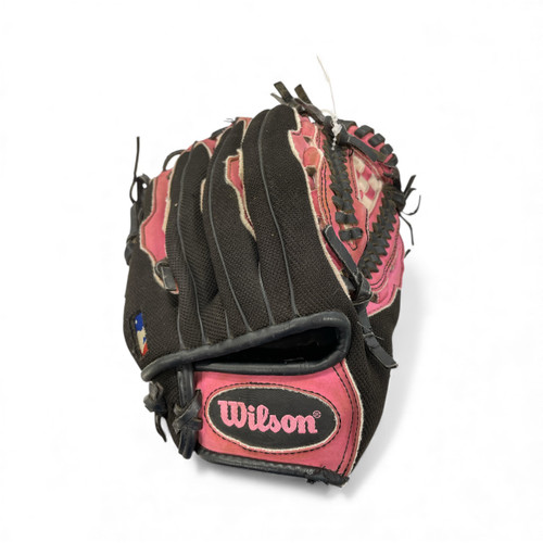 Vist Large View of Product Image Which is Used Wilson A0200TY1075GL BB/SB Glove RH Throw Black And Pink 10 3/4"