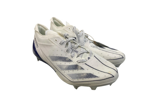 Vist Large View of Product Image Which is Used Adidas ELECTRIC Adult FB Cleats White And Navy Blue Senior 7