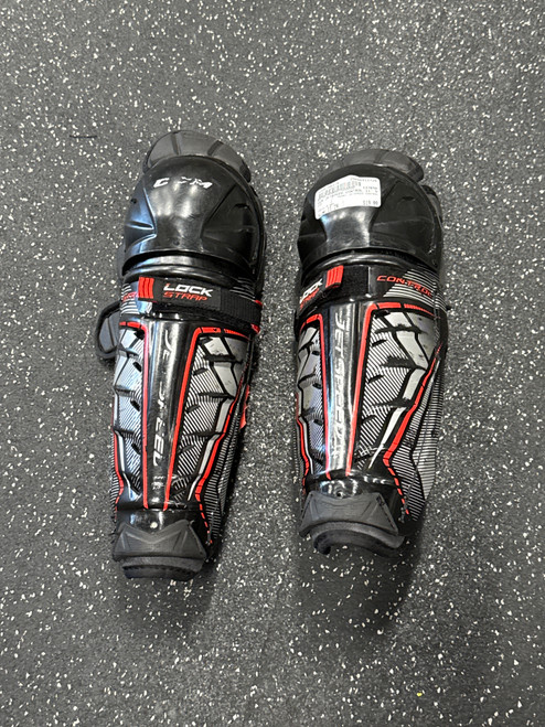 Vist Large View of Product Image Which is Used CCM JETSPEED CONTROL Intermediate Shin Guards Black 11"