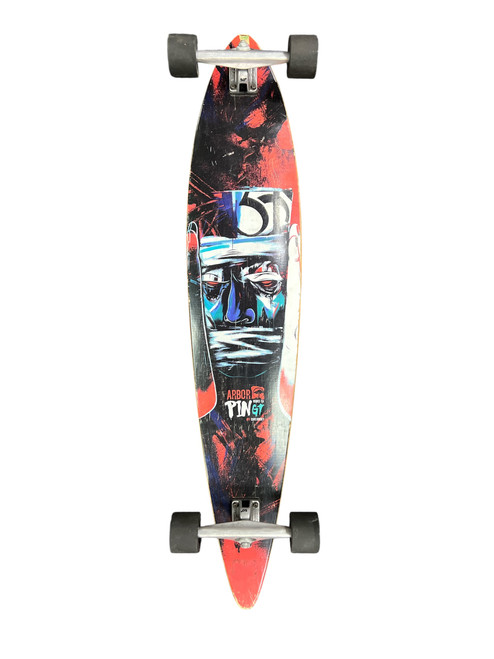 Vist Large View of Product Image Which is Used Arbor PINGT Longboard Red Long