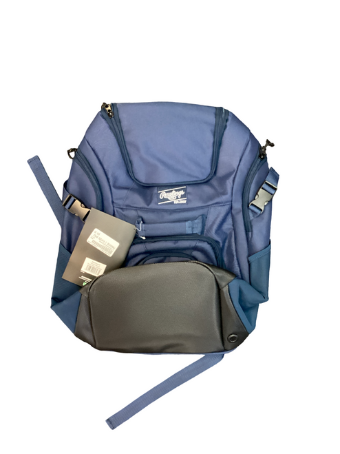 Vist Large View of Product Image Which is New Rawlings FRANCHISE 2 PLAYERS BB/SB Player Backpack Navy Blue