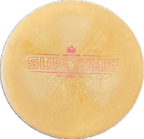 Vist Large View of Product Image Which is Used SUPREME JUDGE Disc Golf Putter Orange