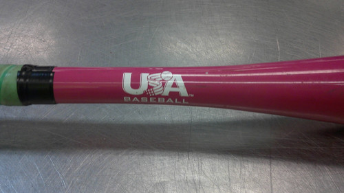 Vist Large View of Product Image Which is Used Adidas TRIPLE STRIPLE BB/SB USA 2 1/4 Bat 25"
