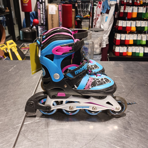 Vist Large View of Product Image Which is Used Mongoose JUNIOR SKATES Junior Rec Fitness Skates Royal Blue Adjustable