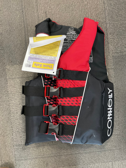 Vist Large View of Product Image Which is Used Connely Adult PFD Black And Red SM
