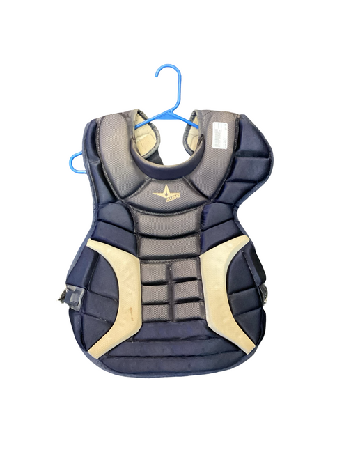 Vist Large View of Product Image Which is Used All-Star CP25PRO Catchers Chest Protector Navy Blue Adult