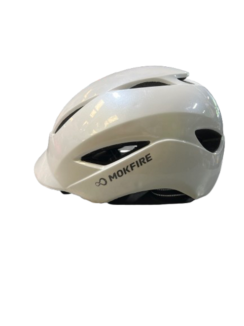 Used MOKFIRE ADJUSTABLE YTH HELMET Bike Helmet White S/M 11843-S000018056 Vist Large View of Product Image Which is Used MOKFIRE ADJUSTABLE YTH HELMET Bike Helmet White S/M