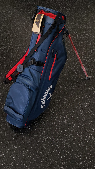 Vist Large View of Product Image Which is New Callaway Fairway Stand Bag NVY/RED