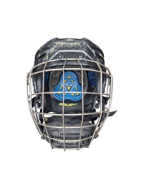 Vist Large View of Product Image Which is Used Bauer REAKT 150 Helmet Cage Combo Black SM