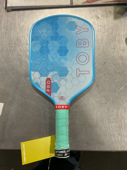 Vist Large View of Product Image Which is Used Yonex TOBY PRO Pickleball Racquet Royal Blue